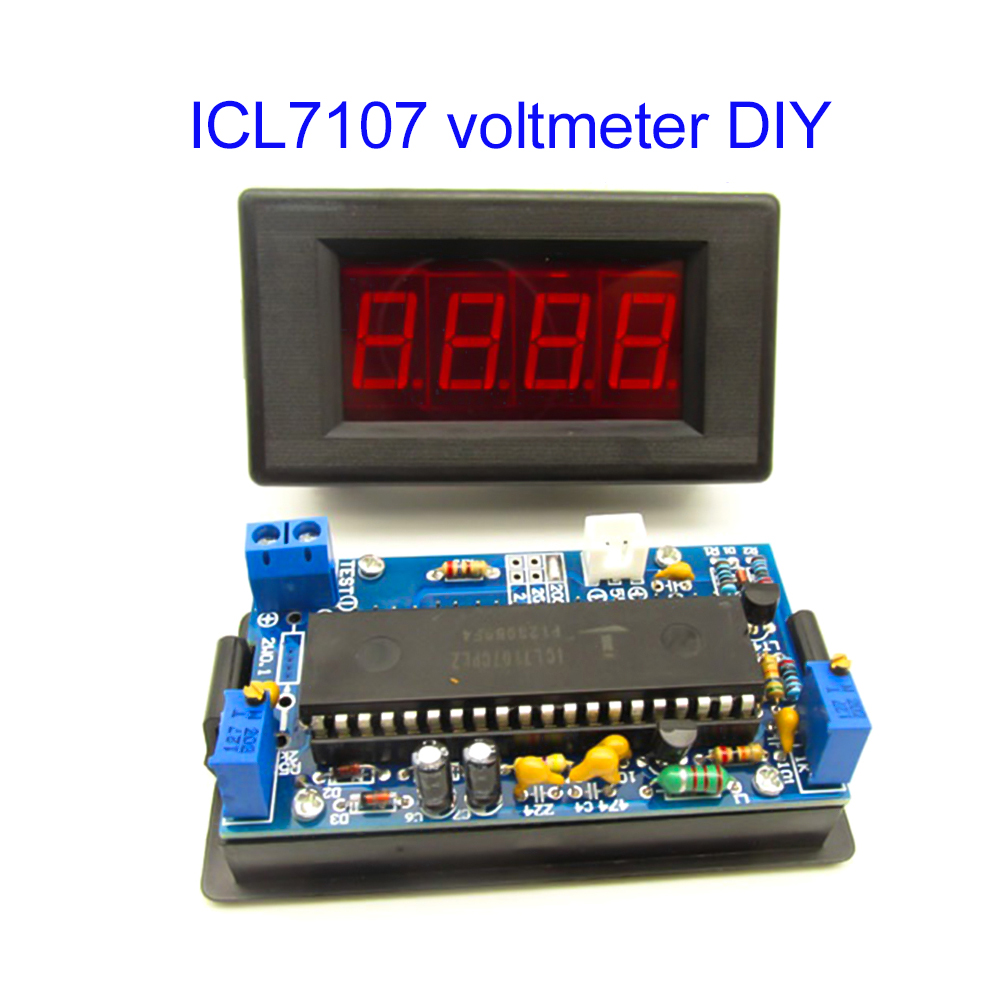 Diy Electronics Learning Kit - ICL7107 Voltmeter DIY Kit Parts DC