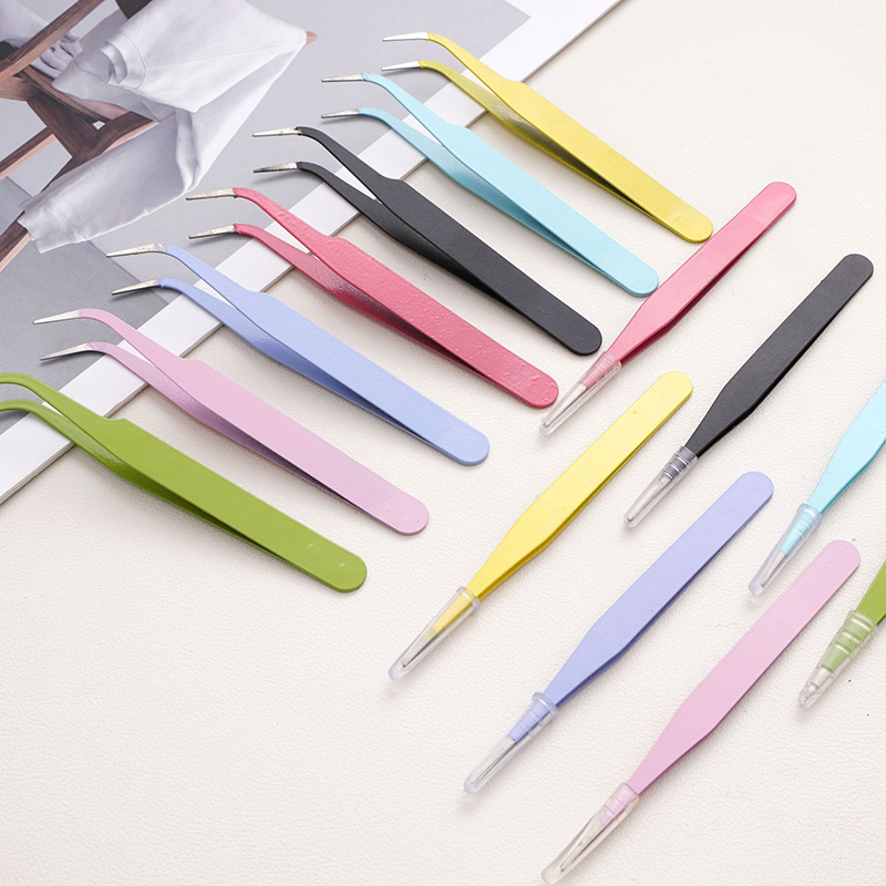 Diy Electronics Tools - 1pc 10cm Multifunctional Colorful Metal Tweezers