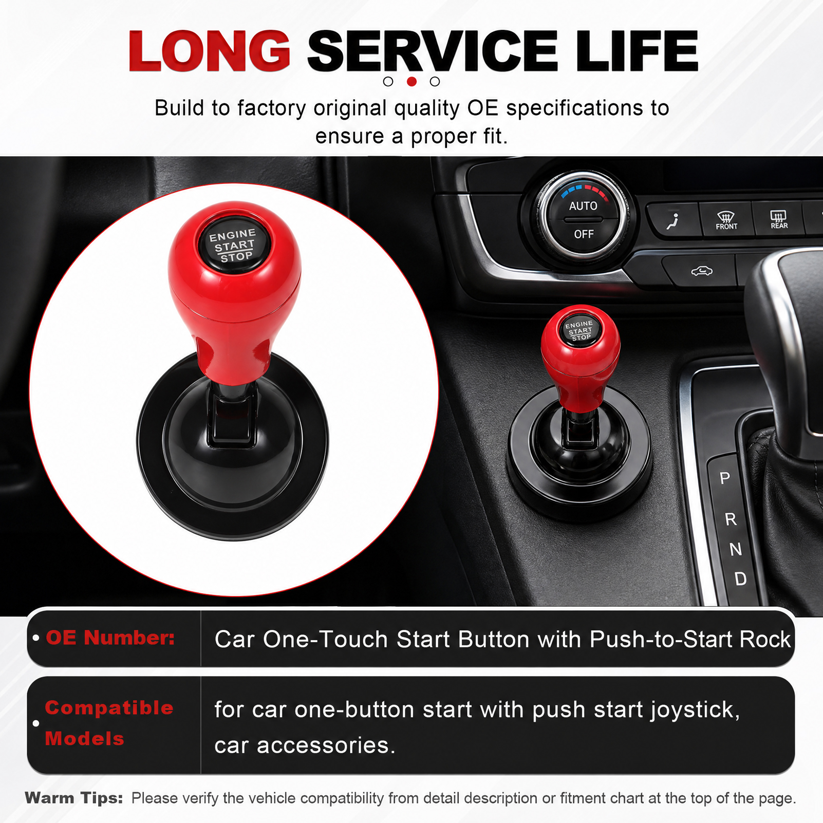 Push Button Tactile - Car One-Touch Start Button with Push-to-Start