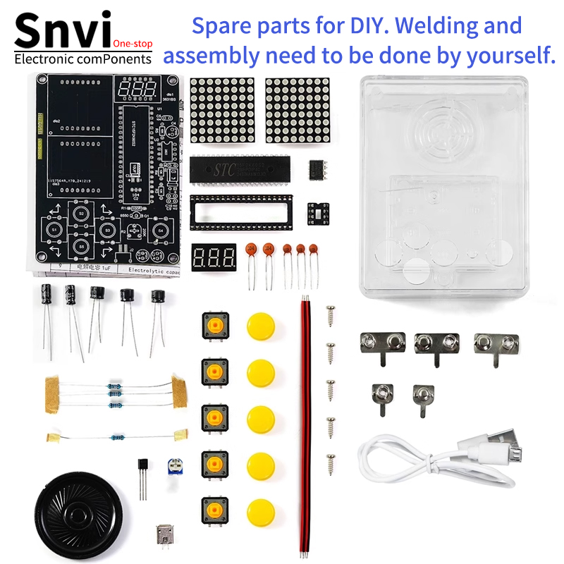 Diy Electronics Learning Kit - Snvi DIY Pixel Game Console Kit