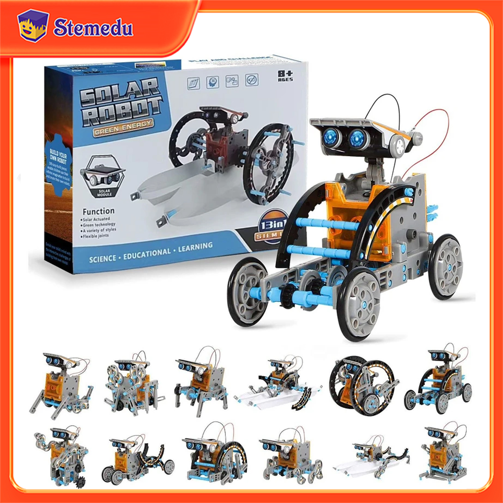 Diy Electronics Toys - 13 in 1 Solar Powered Robot