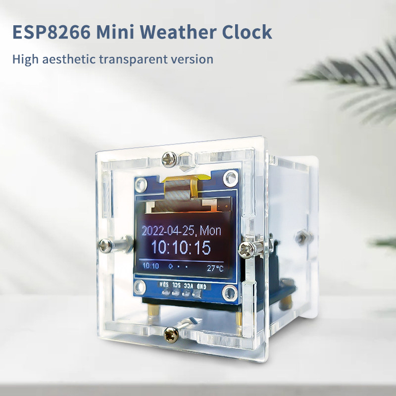 ESP8266 Mini Weather Clock Kit - đánh giá và giá Diy Electronics Tools