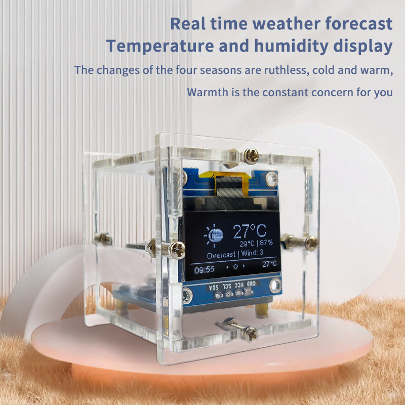 ESP8266 Mini Weather Clock Kit - đánh giá và giá Diy Electronics Tools