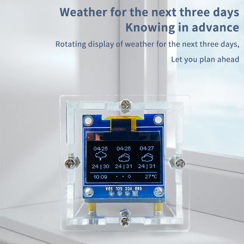 ESP8266 Mini Weather Clock Kit - đánh giá và giá Diy Electronics Tools
