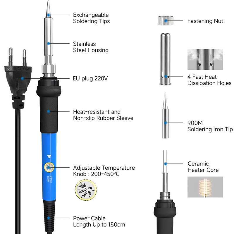 Adjustable Temp 220V 60W Elect - đánh giá và giá Diy Electronics Tools
