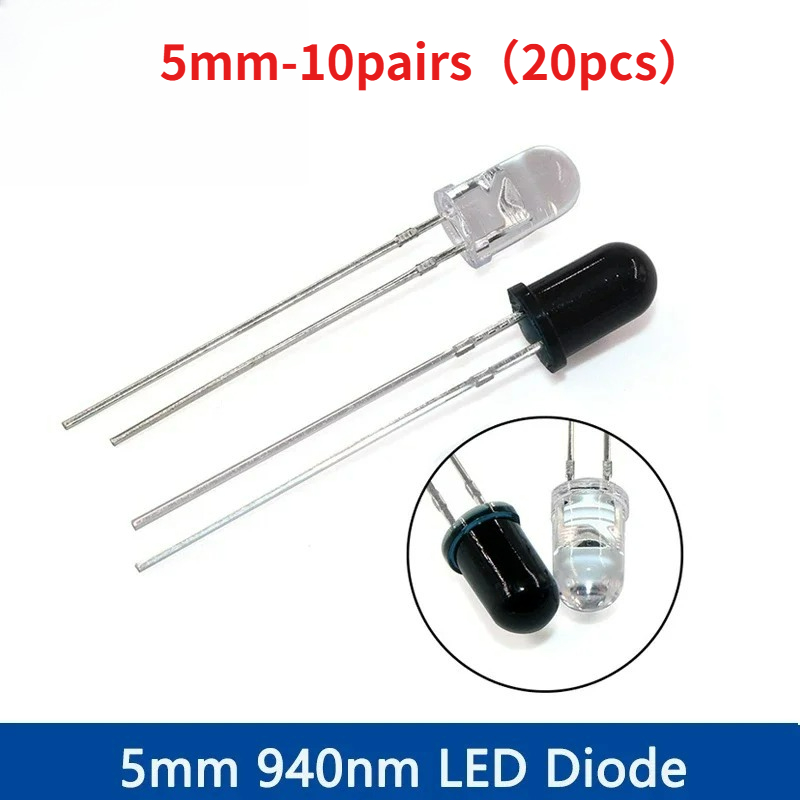 10-30Pairs 5mm 940nm IR LED Di - đánh giá và giá Diy Electronics India