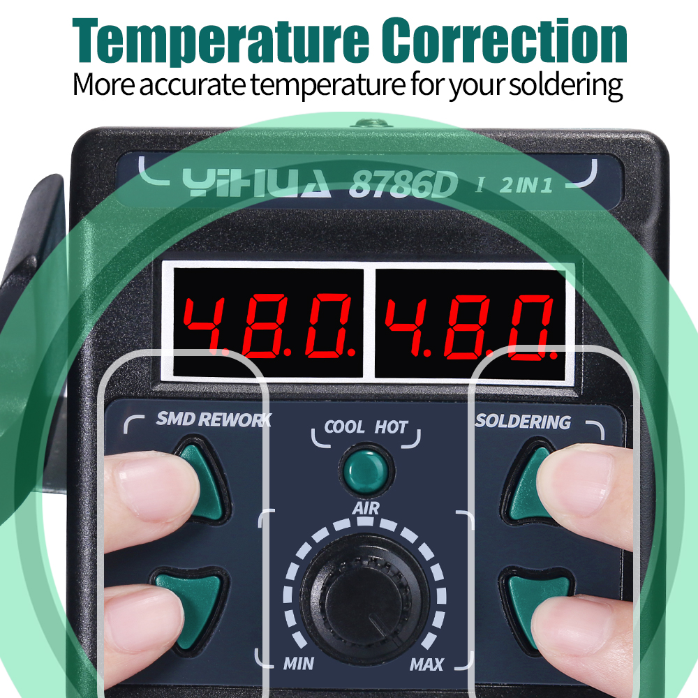 YIHUA 8786D Soldering Iron Hot - đánh giá và giá Diy Electronics Tools