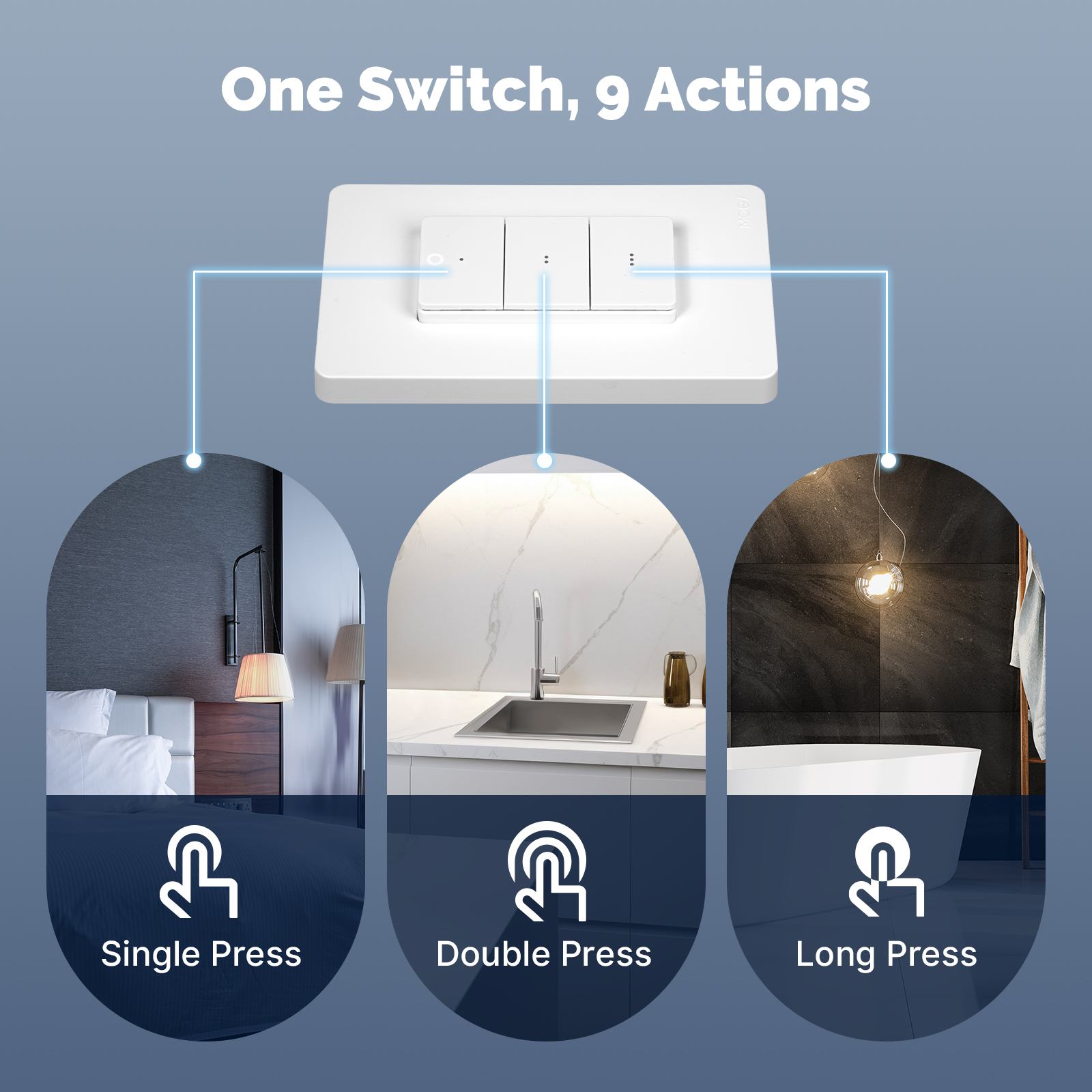 MOES Tuya Zigbee Smart Wireles - đánh giá và giá Push Button Tactile