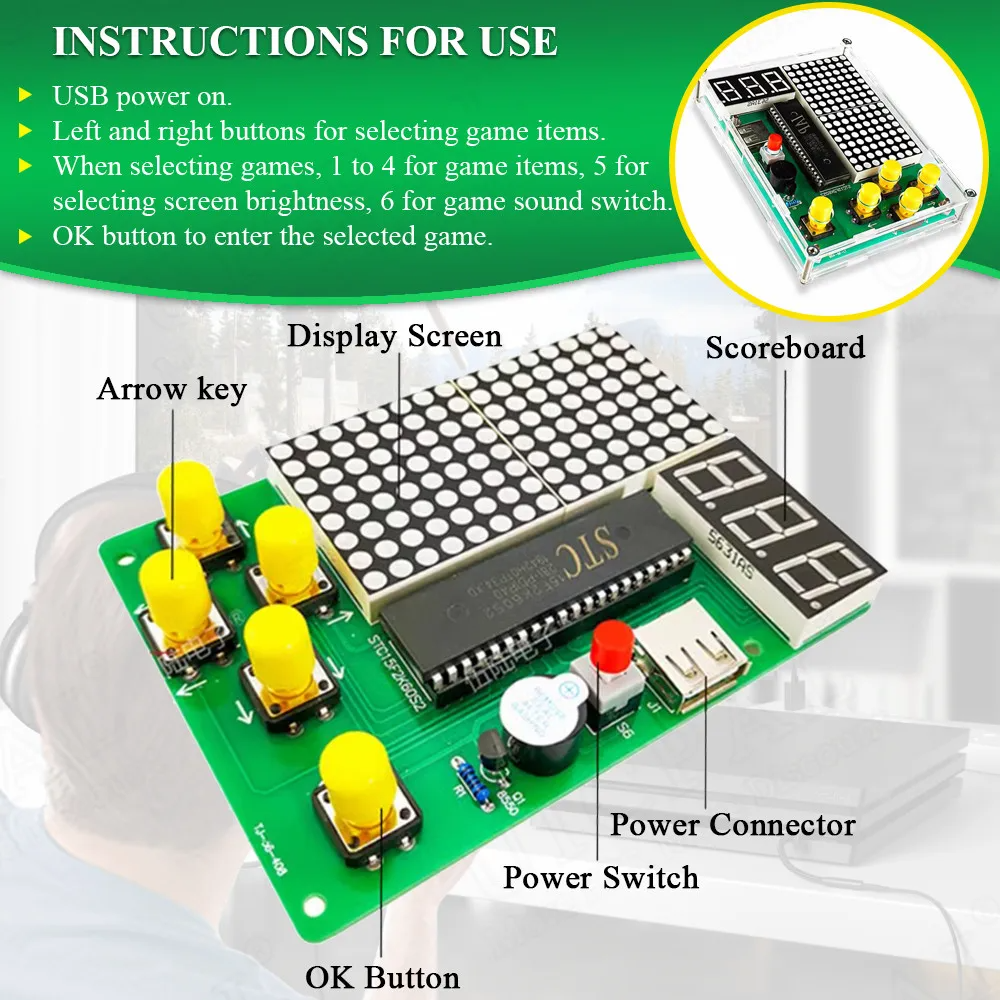 DIY Pixel Game Maker Kit Elect - đánh giá và giá Diy Electronics Learning Kit