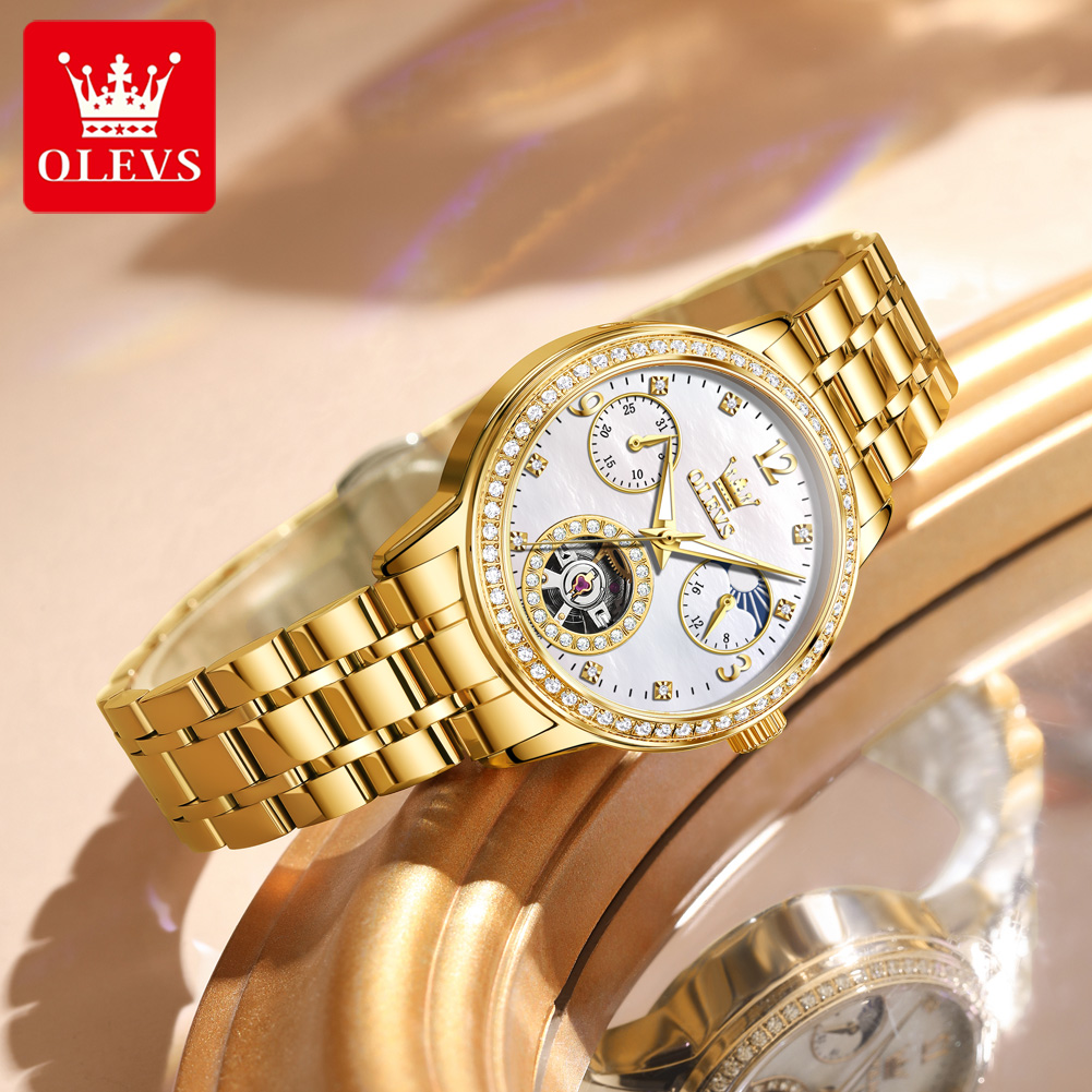 OLEVS 6750 Automatic Woman Wat - đánh giá và giá Push Button Tactile