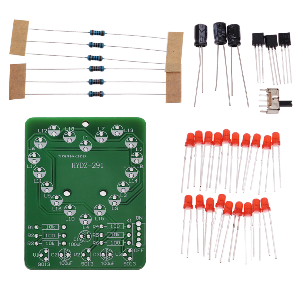 Đèn LED Hình Trái Tim Chạy Bộ  - đánh giá và giá Diy Electronics Learning Kit