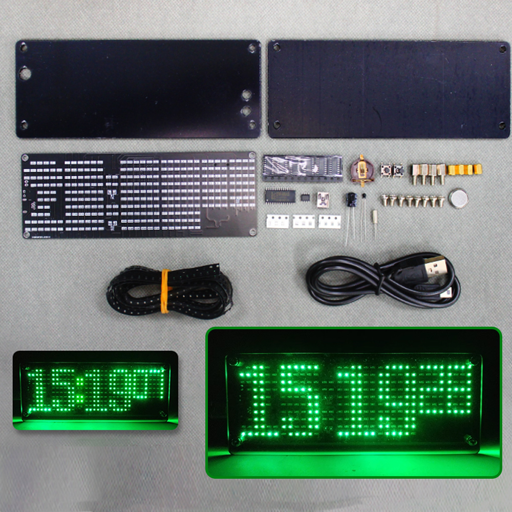 DIY Digital Dot Matrix Clock E - đánh giá và giá Diy Electronics Learning Kit
