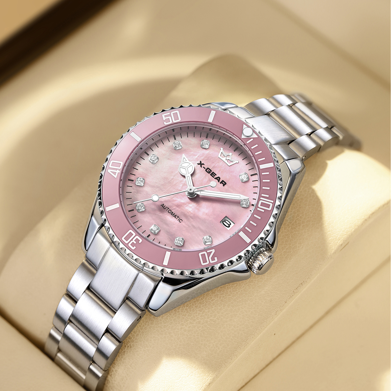 Women's Mechanical Watch Diamo - đánh giá và giá Push Button Tactile