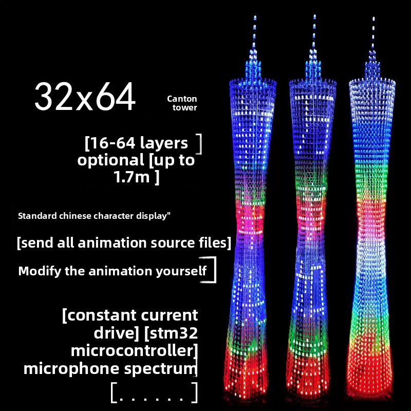 64 Layers Canton Tower DIY Ele - đánh giá và giá Diy Electronics Tools
