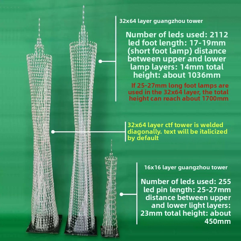 64 Layers Canton Tower DIY Ele - đánh giá và giá Diy Electronics Tools