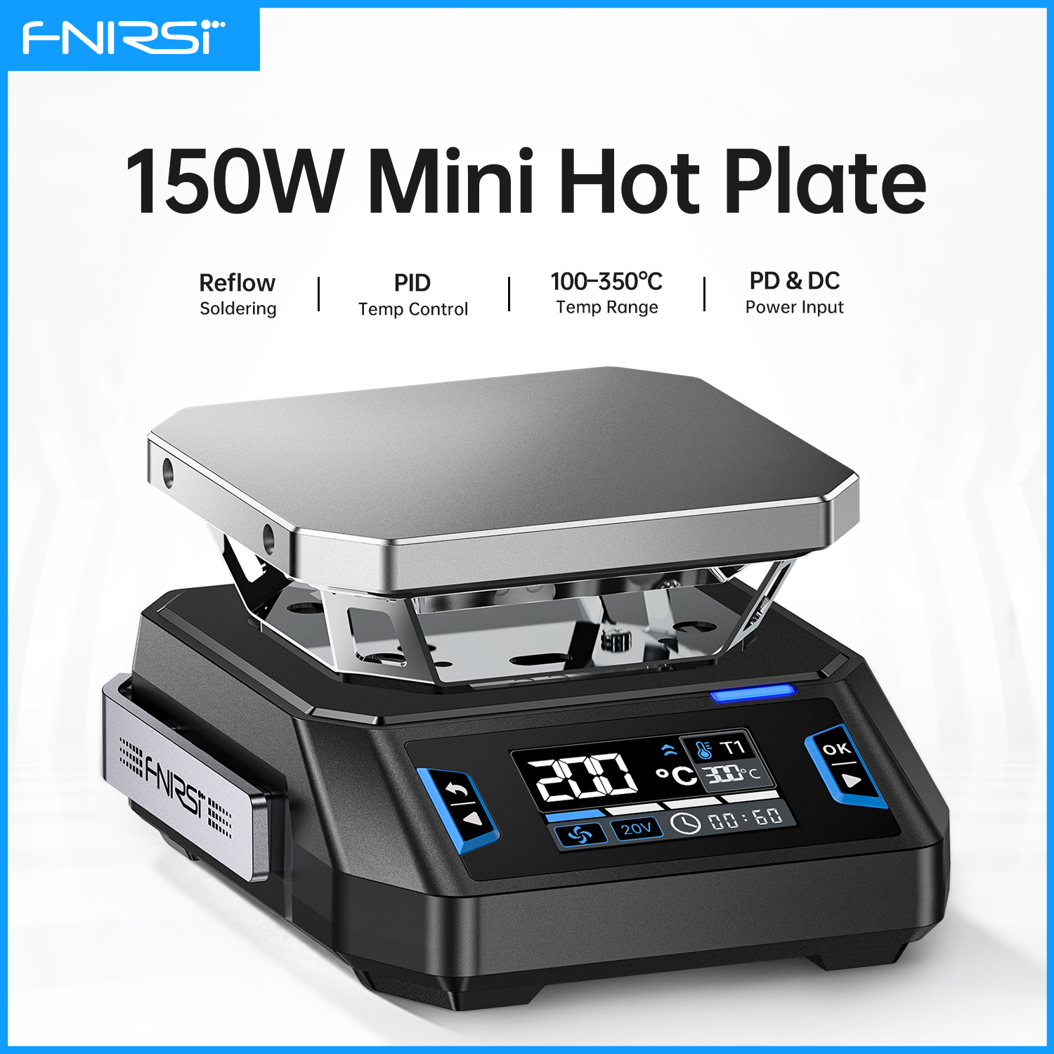 FNIRSI HT-P1 Mini Heating Plat - đánh giá và giá Diy Electronics Tools